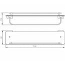 JTP Ludo Tempered Glass Shelf and Bar - Chrome
