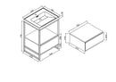Anas Laxo 600 Black Frame With Drawer Box & Basin