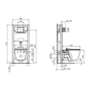 Ideal Standard Concept 365mm Wall Hung Pan Toilet Seat and Cover E047301 + E791701