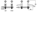 JTP Grosvenor Long Nose Pinch Basin Taps Pair - Light Gold