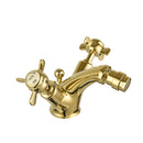 JTP Grosvenor Pinch Bidet Mixer Tap with Pop Up Waste - Light Gold