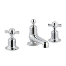 JTP Grosvenor 3 Hole Deck Mounted Pinch Basin Mixer Tap - Chrome