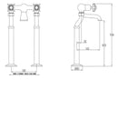 JTP Grosvenor Pinch Freestanding Bath Filler Tap - Chrome