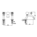 JTP Grosvenor Deck Mounted Pinch Bath Filler Tap - Nickel