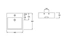 RAK Ceramics Nova 460mm Countertop Basin 0 Tap Holes NOVA0