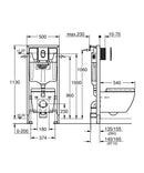 Grohe Solido Wc Frame Euro Wall Hung Pan Concealed Cistern Soft Close Seat 36501000