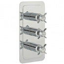 JTP Grosvenor 3 Outlet 3 Handle Pinch Thermostatic Concealed Shower Valve - Chrome