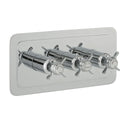 JTP Grosvenor 3 Outlet Horizontal Pinch Thermostatic Concealed Shower Valve - Chrome