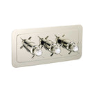 JTP Grosvenor 2 Outlet Horizontal Pinch Thermostatic Concealed Shower Valve - Nickel