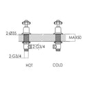 JTP Grosvenor Pinch Panel Valves Pair - Chrome