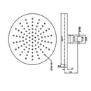 JTP Boker Round Fixed Shower Head -190mm Diameter - Chrome