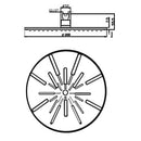 JTP Labyrinth Round Fixed Shower Head - 200mm Diameter - Chrome