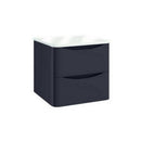 Anas Bella 496x450x448mm Wall Mounted Vanity With Countertop Matt Grey BELLA-500WALLCAB-MATTGREY + BELLA-COUNTERTOP-500-GWTE