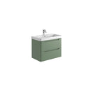Anas Ella 765x550x444mm Wall Mounted Vanity With Basin Green ELLA-800WALLUNIT-GREEN + DEEP800