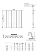 Aluminium Horizontal Radiator TORONTO 575x1425mm BRONZE ALRAD-1-626-BZ