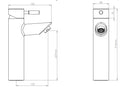 Tavistock Kinetic Tall Deck Mounted 1 Tap Hole Basin Mixer - Chrome TKN52