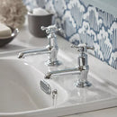 Tavistock Ashmore Deck Mounted 2 Tap Hole Basin Mixers (Pair) Traditional Chrome TAM70