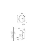 VitrA Geo Oval 545mm x 430mm x 170mm 1 Tap Hole Countertop Basin - White 7428B003-0001
