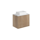 Anas Michelle 600mm Fluted Vanity Unit With Basin & Worktop Sonoma Oak