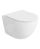 Anas Vortex Rimless Tornado Quiet Flushing Rimless Pan & Grohe 0.82 Frame Chrome Flush Plate 3877320A + 1211-11T