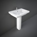 RAK Ceramics Resort 650mm Pedestal Basin 1 Tap Hole RST65BAS1 + RSTPED