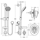 Ideal Standard TREVI CTV Built-in Thermostatic Shower Pack With Extended Lever Chrome A5784AA