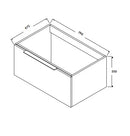 Anas Angel 790x350x475mm Wall Mounted Vanity Unit With Basin - Melamine/Oak AMBIENCE-LEDCAB-80X48-GREYOAK + AMBIENCE-BASIN80X48-GREY
