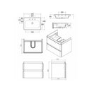 RAK Ceramics Resort 650 Double Drawer With Basin Unit in Matt White RAKRSTWBU65600 + RST65BAS1