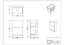 Anas Muro Plus 2 Drawer Freestanding 600x800x335mm With Basin Unit Reed Green MUROPLUS-2DRW600FS-GREEN + BASIN-615-365-CER