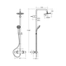 Ideal Standard CERATHERM 100 Freedom Dual Shower With M1 Rain Shower Fixed Riser Chrome A6290AA