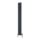 Reina Albano Vertical Aluminium Radiator - 1800x190mm - Anthracite A-ABN18018A