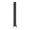 Reina Albano Vertical Aluminium Radiator - 1800mm x 190mm - Anthracite