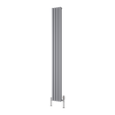 Reina Albano Vertical Aluminium Radiator - 1800mm x 190mm - Silver