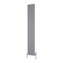 Reina Albano Vertical Aluminium Radiator - 1800x270mm - Silver A-ABN18026S