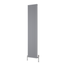 Reina Albano Vertical Aluminium Radiator - 1800mm x 350mm - Silver