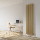 Reina Albano Vertical Aluminium Radiator - 1800mm x 510mm - Brass