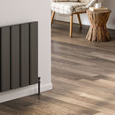 Reina Caldaro Horizontal Aluminium Radiator - 600x995mm - Anthracite A-CDR060099A