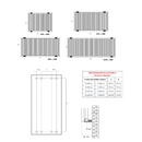 Reina Caldaro Horizontal Aluminium Radiator - 600x995mm - Anthracite A-CDR060099A