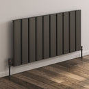 Reina Caldaro Horizontal Aluminium Radiator - 600x1245mm - Anthracite A-CDR060124A
