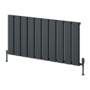 Reina Caldaro Horizontal Aluminium Radiator - 600x1245mm - Anthracite A-CDR060124A