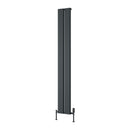 Reina Caldaro Vertical Aluminium Radiator - 1800x245mm - Anthracite A-CDR180024A