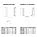 Reina Casina Flat Panel Vertical Designer Radiator - 1800x565mm - Anthracite A-CSC18056SA