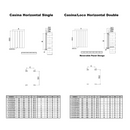 Reina Casina Flat Panel Horizontal Designer Radiator - 600x1040mm - White A-CSC6104SW