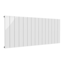Reina Casina Flat Panel Horizontal Designer Radiator - 600x1420mm - White A-CSC6142SW
