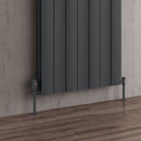 Reina Gio Double Panel Vertical Designer Radiator - 1800x660mm - Anthracite A-GI718AD