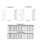 Reina Gio Single Panel Vertical Designer Radiator - 1800x660mm - White A-GI718W
