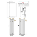 Reina Melvin Vertical Designer Radiator - 1800x540mm - White A-MVN18054W