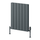 Reina Piatto Double Panel Horizontal Designer Radiator - 600x445mm - Anthracite A-PTO060044DA