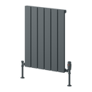 Reina Piatto Single Panel Horizontal Designer Radiator - 600x445mm - Anthracite A-PTO060044SA