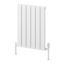 Reina Piatto Single Panel Horizontal Designer Radiator - 600x445mm - White A-PTO060044SW
